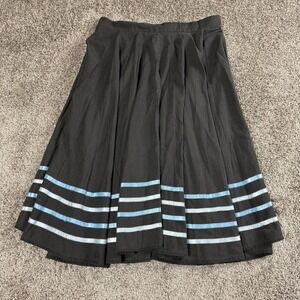 VTG Womens Skirt Small Dark Academia Preppy Nautical Pleated Striped Ribbons